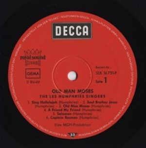 ザ・レス・ハンフリーズ・シンガーズ：THE LES HUMPHRIES SINGERS / OLD MAN MOSES【LP】ドイツ盤　DECCA