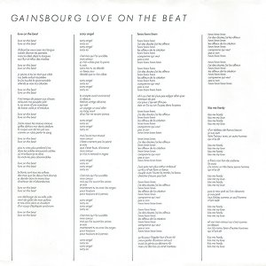 セルジュ・ゲンスブール：SERGE GAINSBOURG / LOVE ON THE BEAT 【LP】 フランス盤 PHILIPS