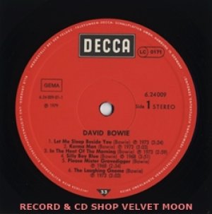 DAVID BOWIE / DAVID BOWIE【LP】 ドイツ盤 DECCA ORG.