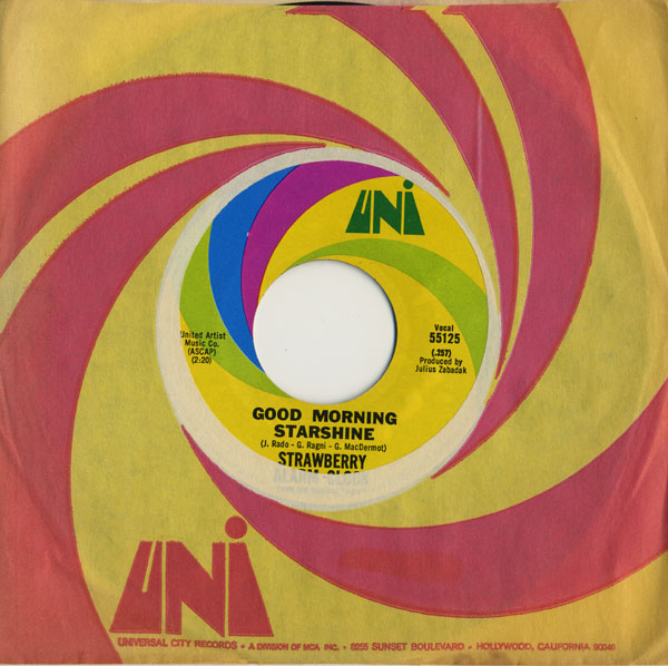 STRAWBERRY ALARM CLOCK/GOOD MORNING STARSHINE 【7inch】 US UNI ORG