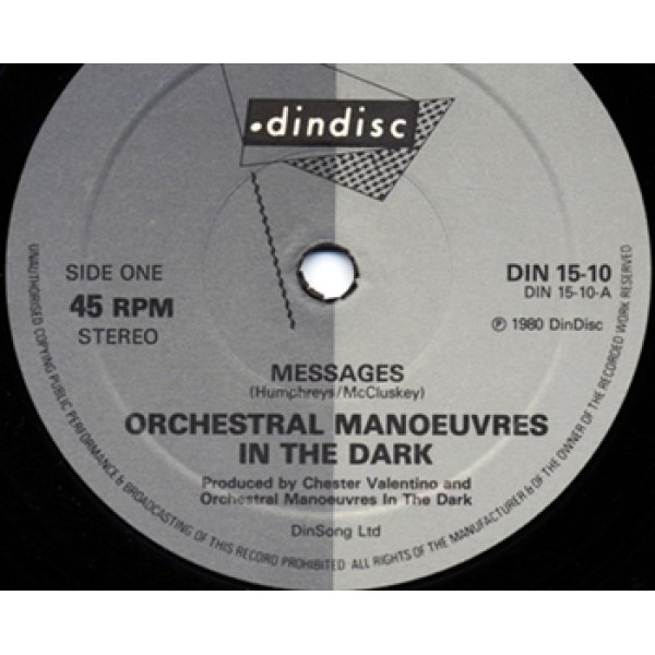 ORCHESTRAL MANOEUVRES IN THE DARK / MESSAGES 【10inch】 UK盤 DINDISC ミスプリント版
