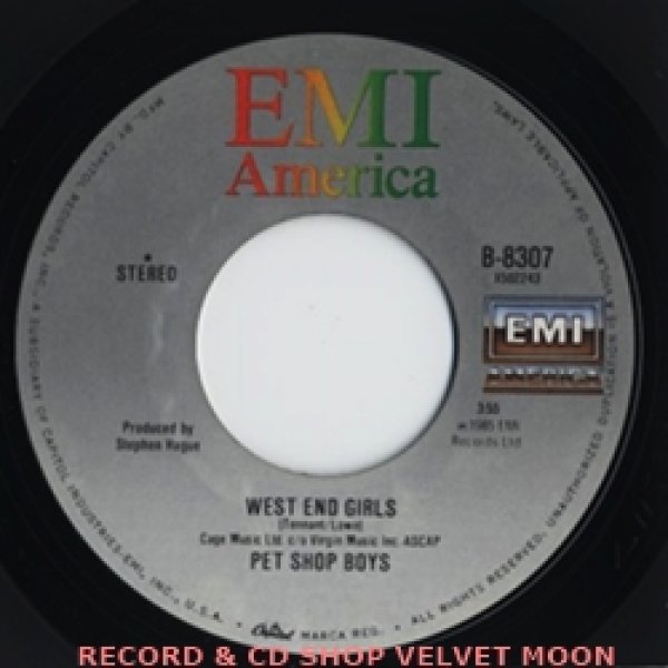 ペット・ショップ・ボーイズ：PET SHOP BOYS / WEST END GIRLS 【7inch】 US盤 EMI AMERICA