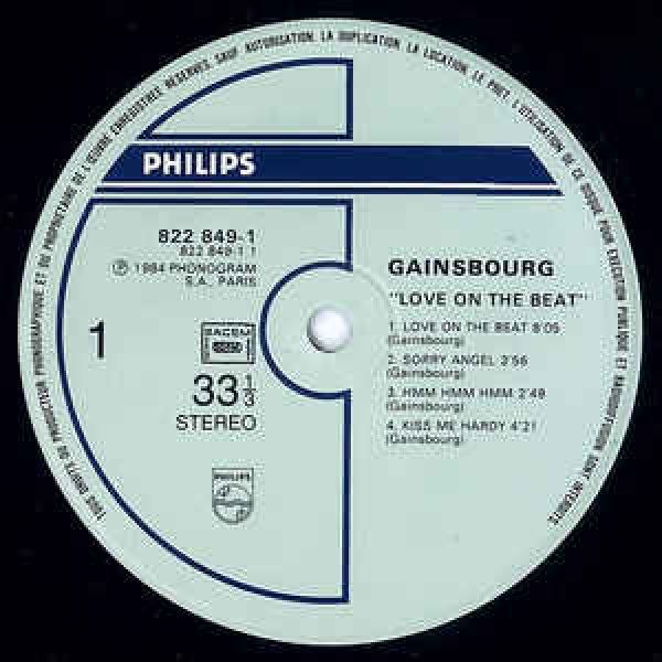 セルジュ・ゲンスブール：SERGE GAINSBOURG / LOVE ON THE BEAT 【LP】 フランス盤 PHILIPS