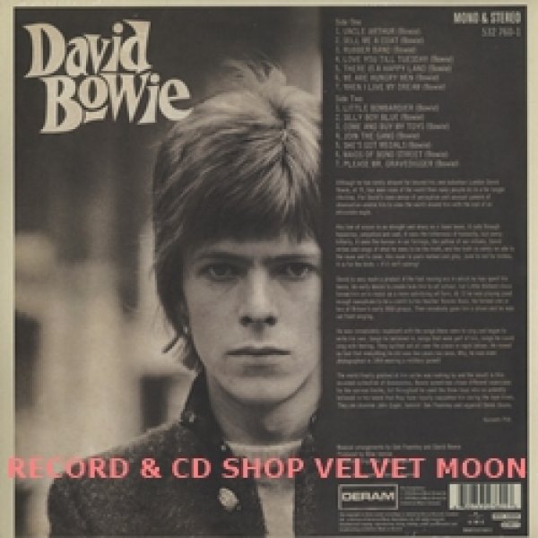 デヴィッド・ボウイ：DAVID BOWIE / DAVID BOWIE 【2LP】新品 ヨーロッパ盤 再発盤 DERAM 180g リマスター