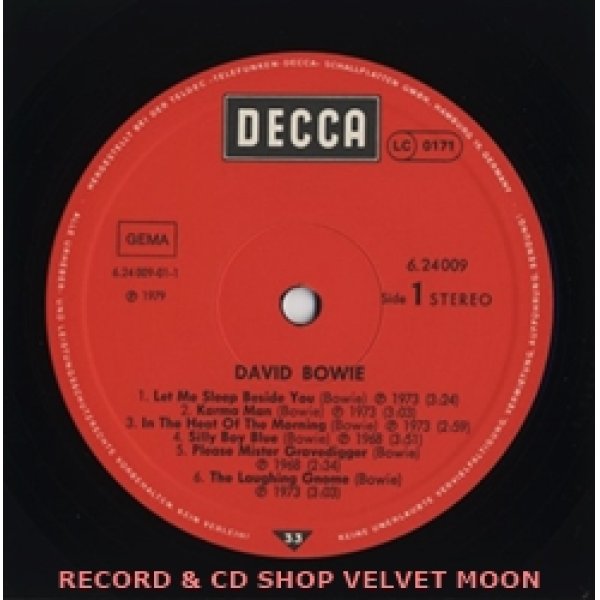 DAVID BOWIE / DAVID BOWIE【LP】 ドイツ盤 DECCA ORG.