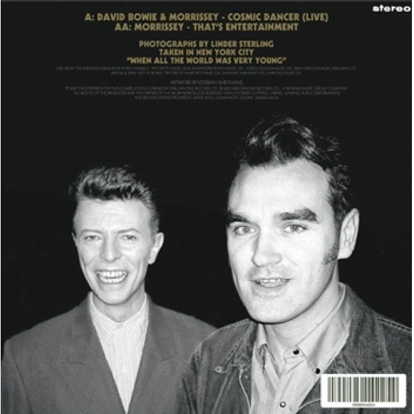 デヴィッド・ボウイ & モリッシー：DAVID BOWIE ＆ MORRISSEY / COSMIC DANCER (LIVE) / THAT'S ENTERTAINMENT　【7inch】 新品 ヨーロッパ盤 PARLOPHONE