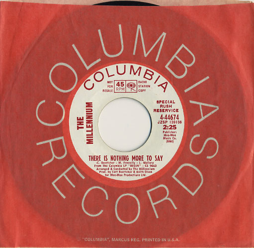 画像1: THE MILLENNIUM/THERE IS NOTHING MORE TO SAY・TO CLAUDIA ON THURSDAY 【7inch】 US COLUMBIA PROMO. (1)